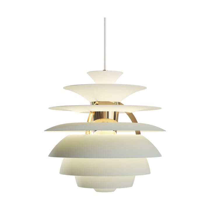 Lampada a sospensione PH Snowball, Dusty green-brass Louis Poulsen