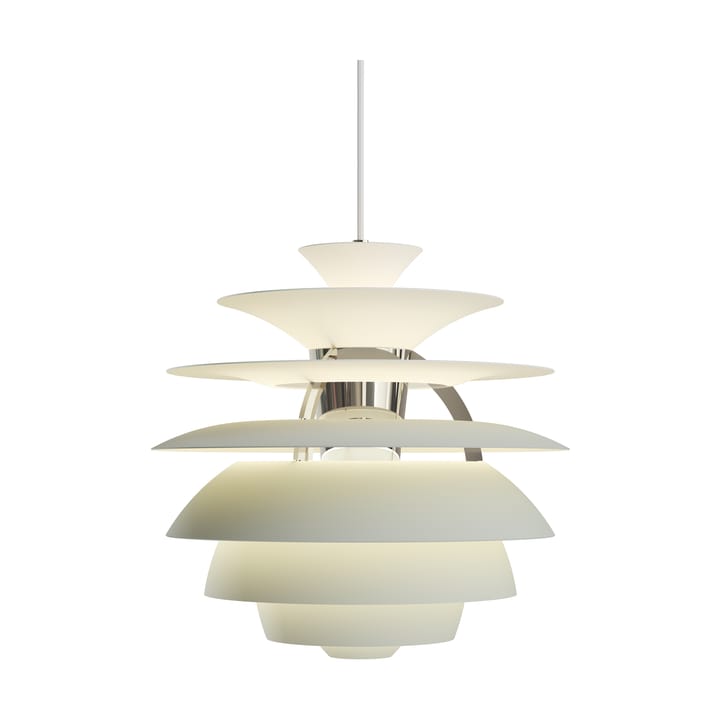 Lampada a sospensione PH Snowball, Dusty green-chrome Louis Poulsen