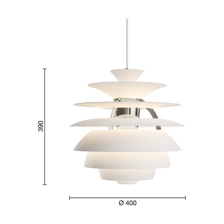 Lampada a sospensione PH Snowball, Soft white-brass Louis Poulsen