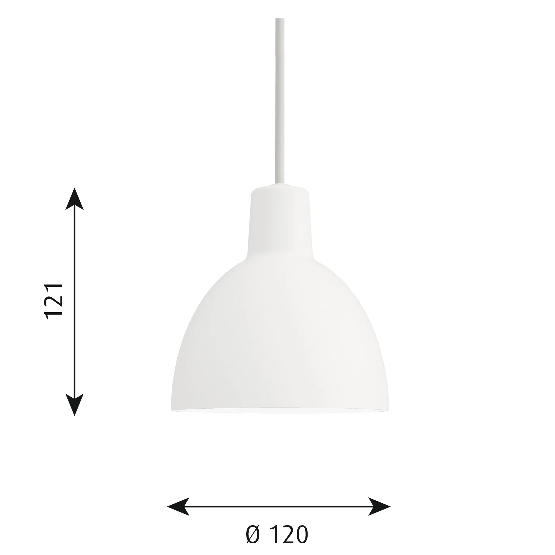 Lampada a sospensione Toldbod 120, Bianco Louis Poulsen