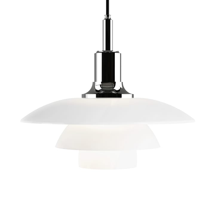 Lampada a sospensione vetro opalino PH 3½-3 - Cromo - Louis Poulsen