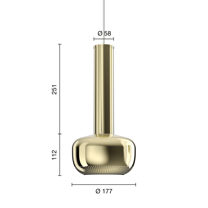 Lampada a sospensione VL 56 - Ottone lucidato - Louis Poulsen