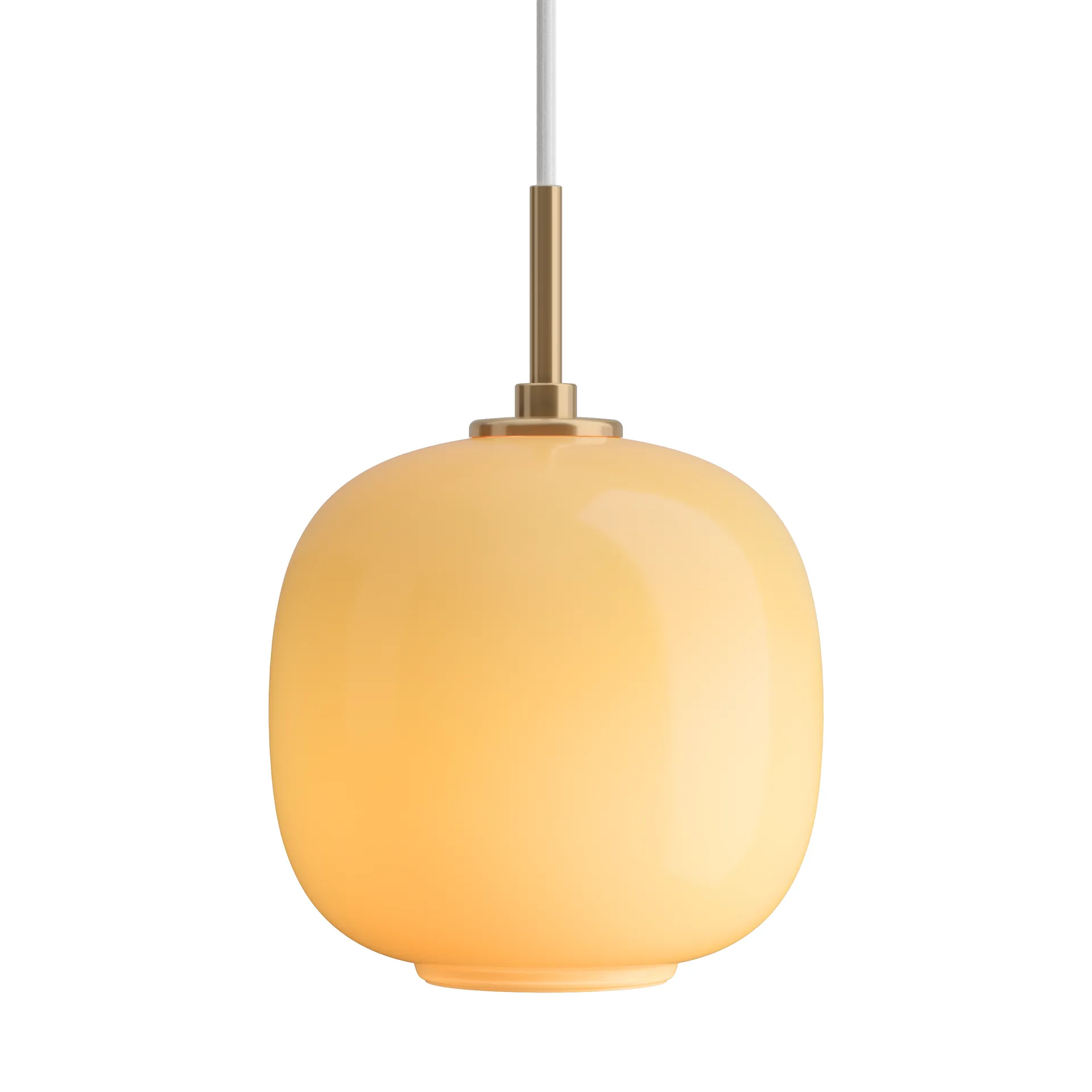 Lampada a sospensione VL45 Radiohus Ø17,5 cm, Brass-amber glass Louis Poulsen