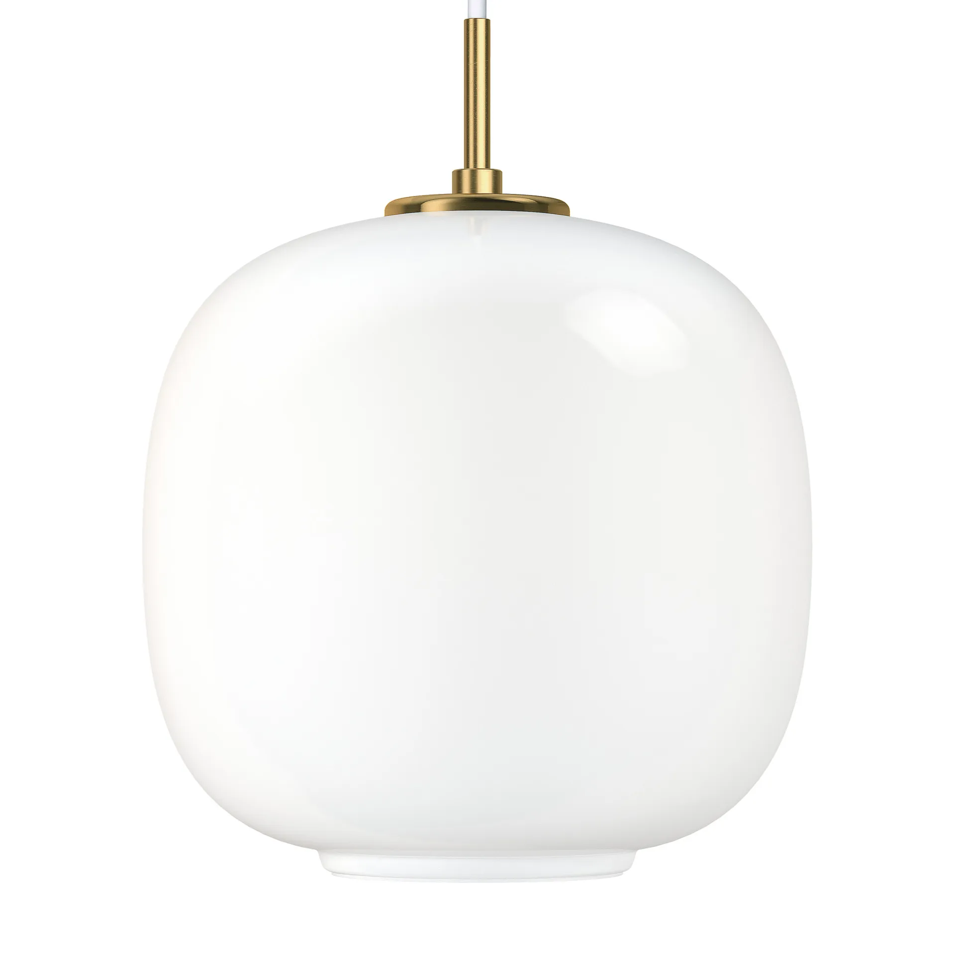 Lampada a sospensione VL45 Radiohus Ø25 cm, Brass-white opal glass Louis Poulsen