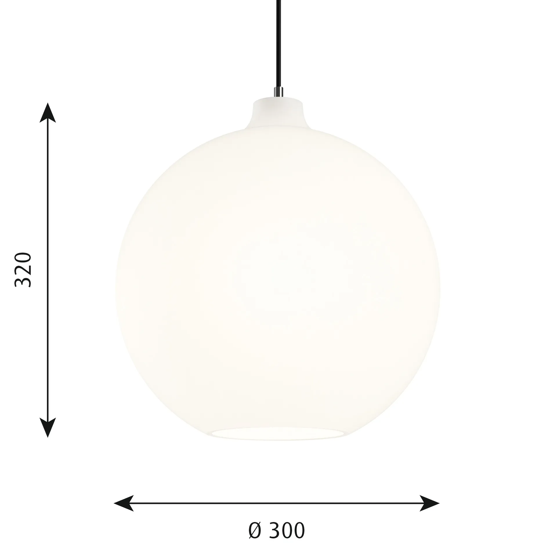 Lampada a sospensione Wohlert Ø 30 cm, Vetro bianco opalino Louis Poulsen