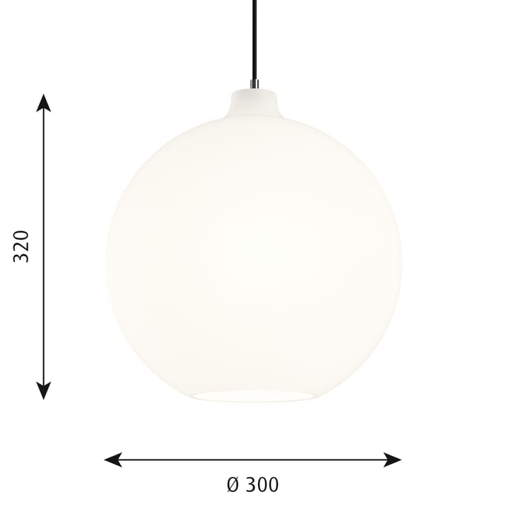 Lampada a sospensione Wohlert Ø 30 cm, Vetro bianco opalino Louis Poulsen