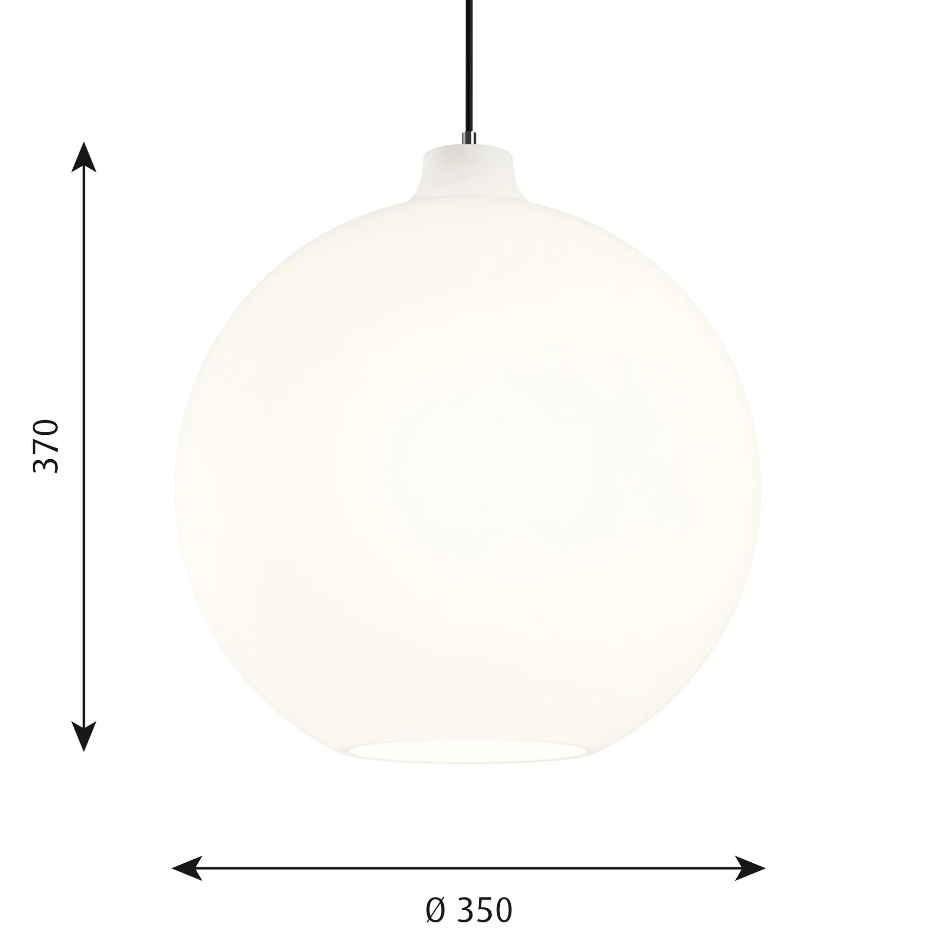 Lampada a sospensione Wohlert Ø 35 cm, Vetro bianco opalino Louis Poulsen