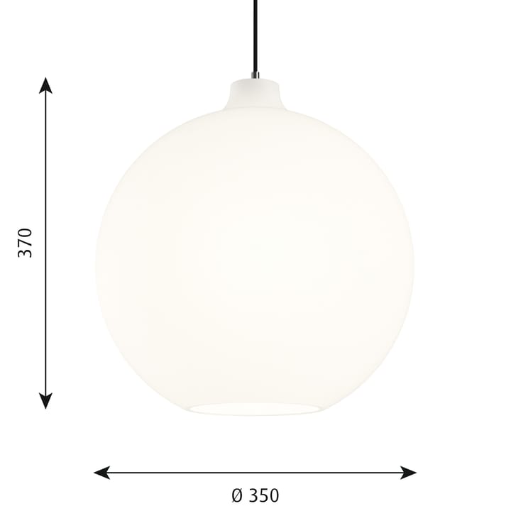 Lampada a sospensione Wohlert Ø 35 cm, Vetro bianco opalino Louis Poulsen