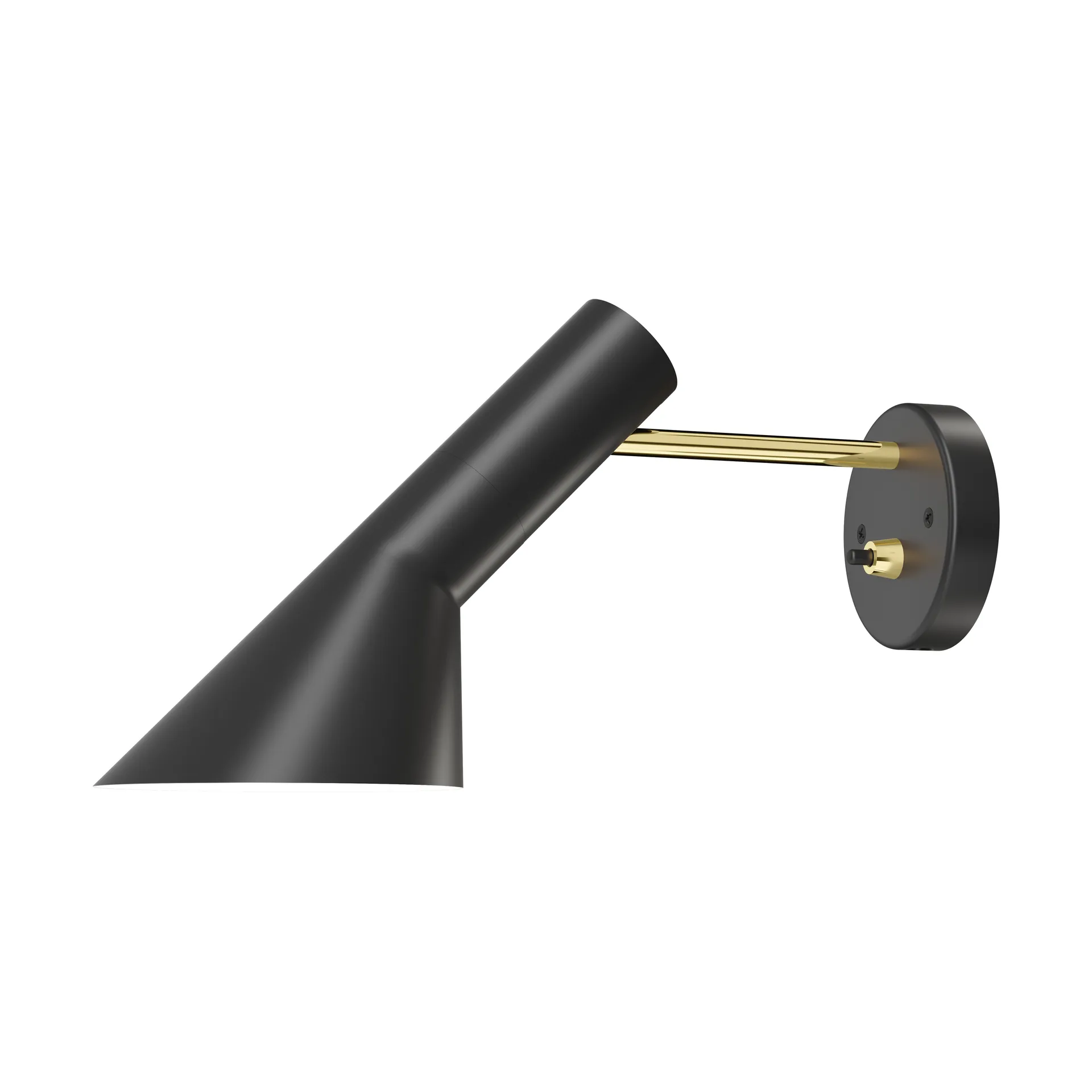 Lampada da parete AJ installazione fissa, Brass-black Louis Poulsen