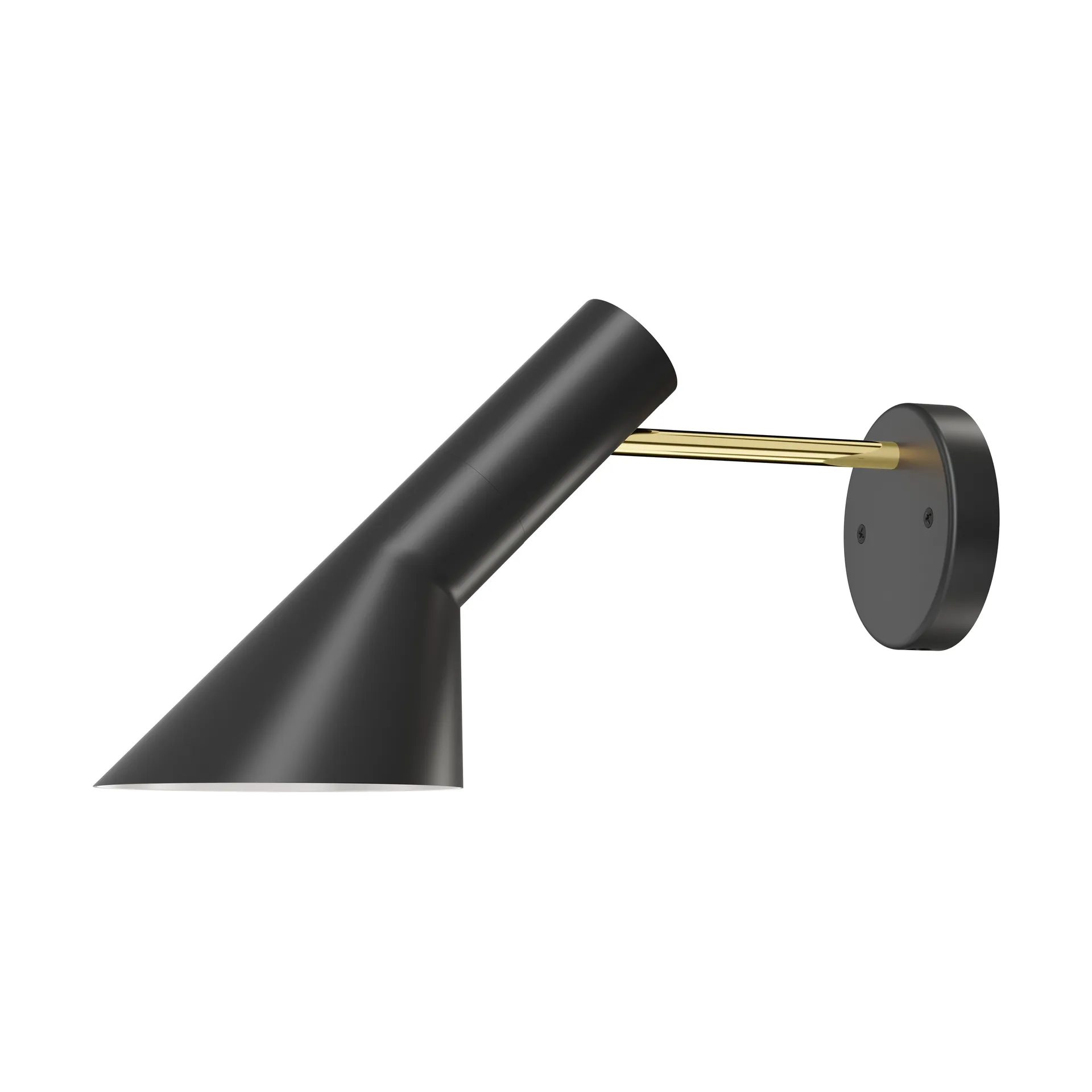 Lampada da parete AJ installazione fissa senza interruttore, Brass-black Louis Poulsen