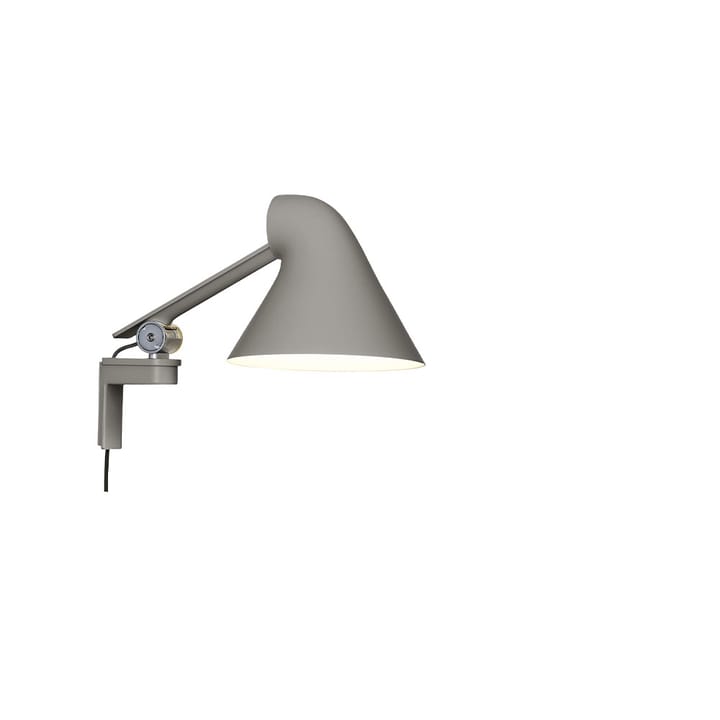 Lampada da parete NJP - Grigio chiaro, braccio corto, LED, 3000k - Louis Poulsen