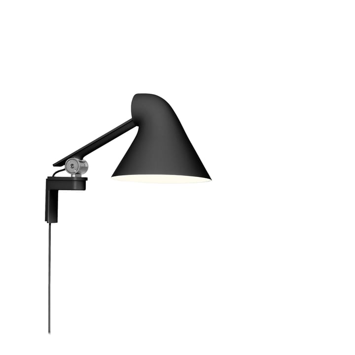 Lampada da parete NJP - Nero, braccio corto, LED, 3000k - Louis Poulsen