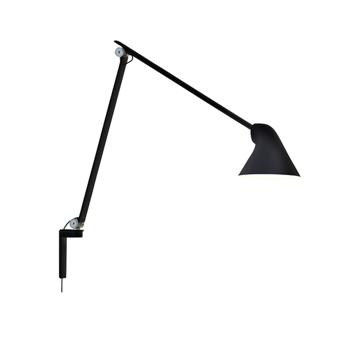 Lampada da parete NJP - Nero, braccio lungo, LED, 3000k - Louis Poulsen