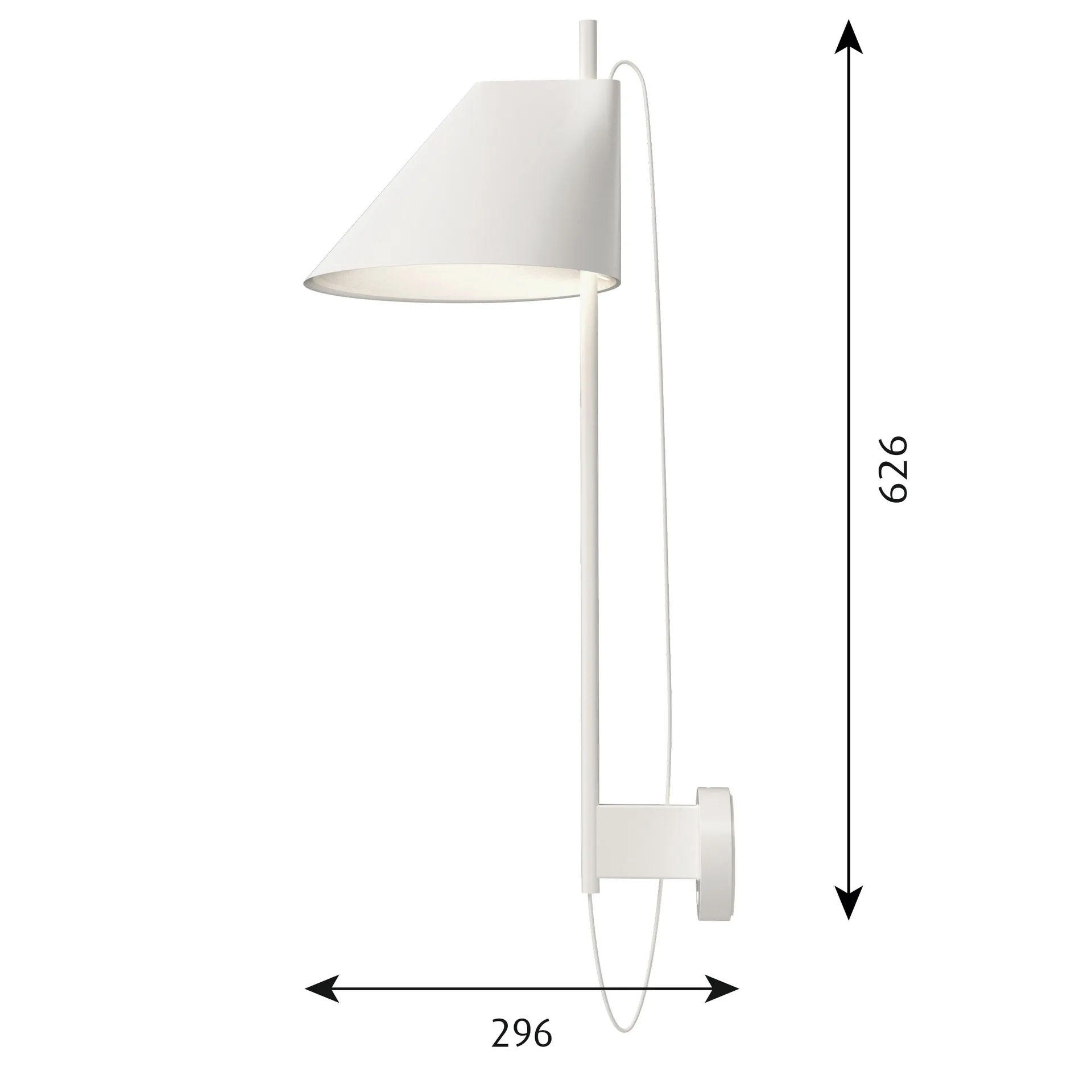 Lampada da parete Yuki, Bianco Louis Poulsen