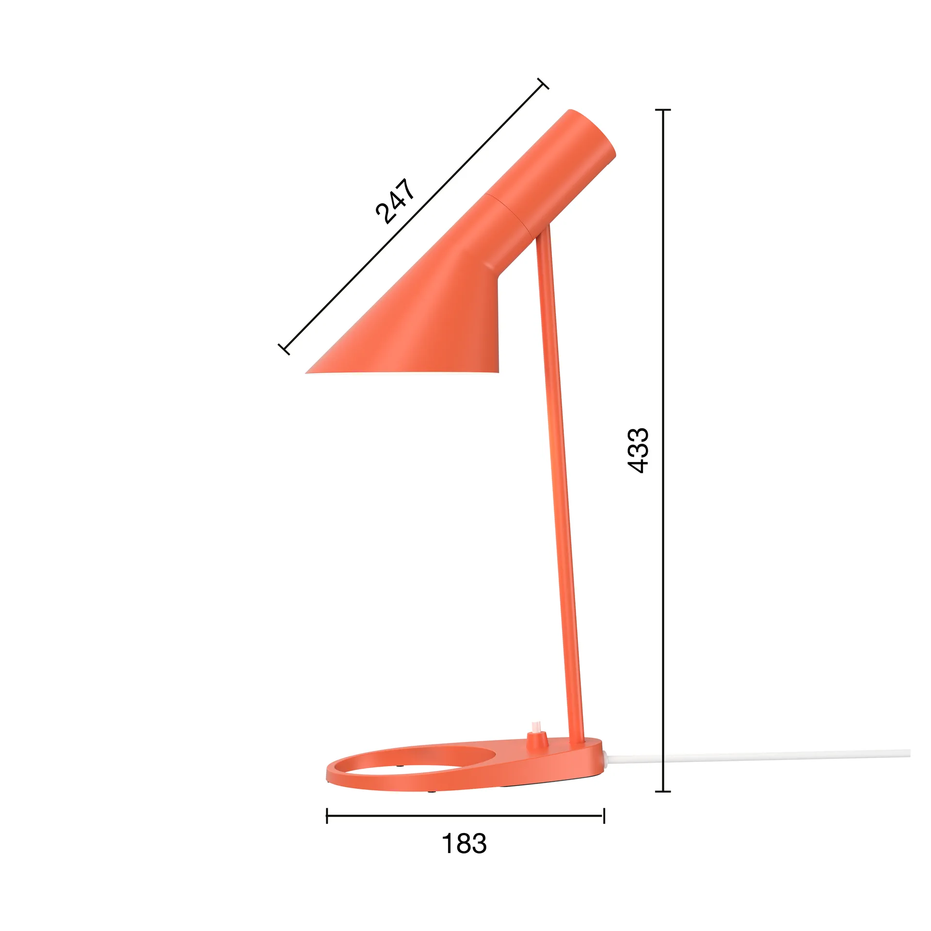 Lampada da tavolo AJ MINI, Electric orange Louis Poulsen