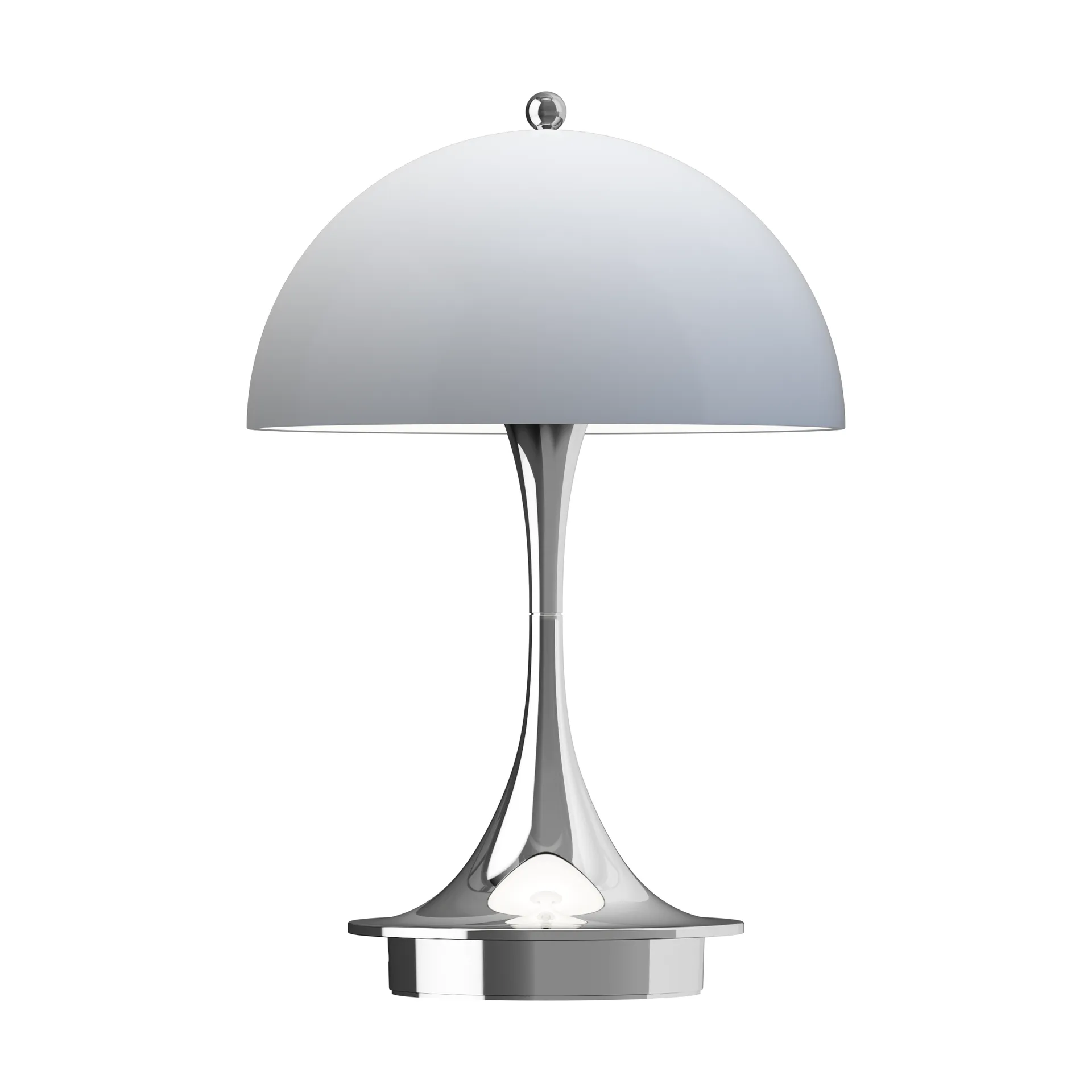 Lampada da tavolo Panthella 160 Portable v3, Chrome opal grey Louis Poulsen