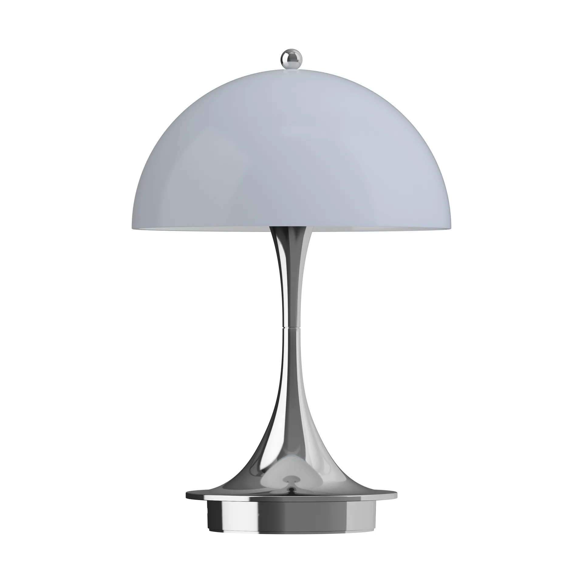 Lampada da tavolo Panthella 160 Portable v3, Chrome opal grey Louis Poulsen