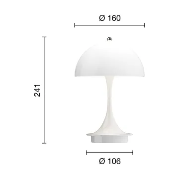 Lampada da tavolo Panthella 160 Portable v3 - Opal white - Louis Poulsen