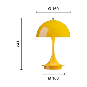 Lampada da tavolo Panthella 160 Portable v3 - Opaque yellow - Louis Poulsen