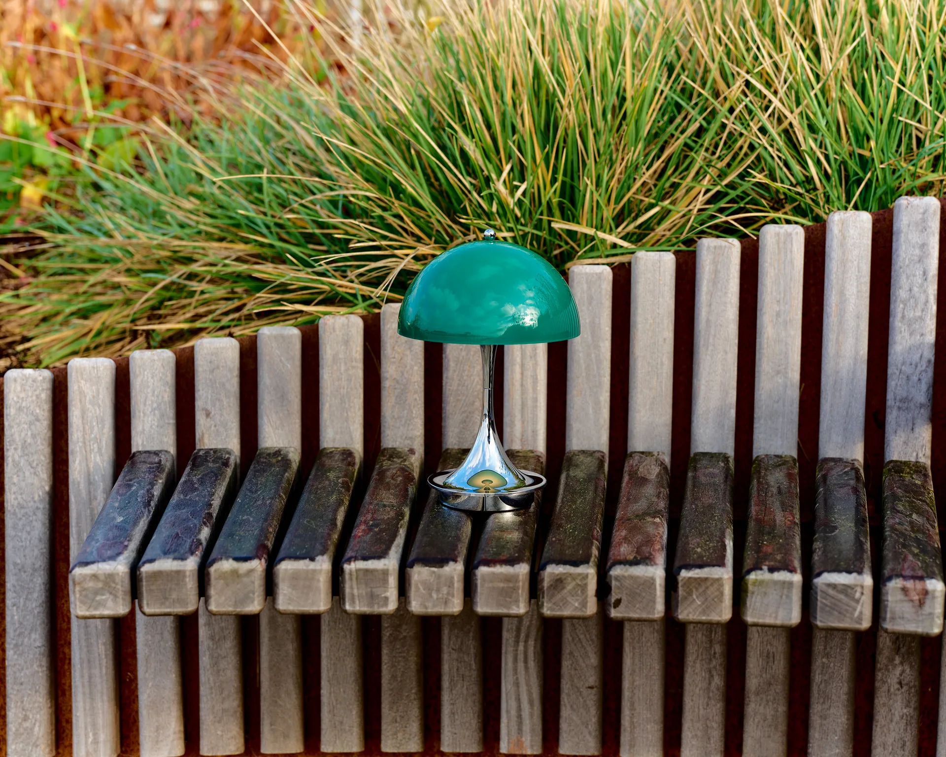 Lampada da tavolo Panthella 160 Portable v3, Original Opal Green Louis Poulsen