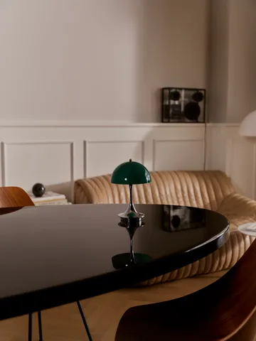 Lampada da tavolo Panthella 160 Portable v3 - Original Opal Green - Louis Poulsen