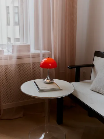 Lampada da tavolo Panthella 160 Portable v3 - Original Opal Red - Louis Poulsen