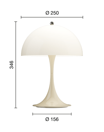 Lampada da tavolo Panthella 250 portable - Opal beige - Louis Poulsen