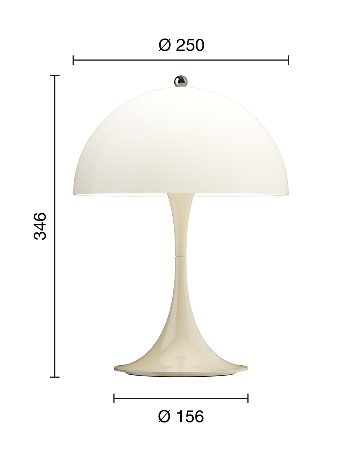 Lampada da tavolo Panthella 250 portable, Opal beige Louis Poulsen