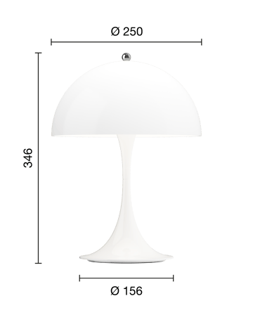 Lampada da tavolo Panthella 250 portable - Opal white - Louis Poulsen