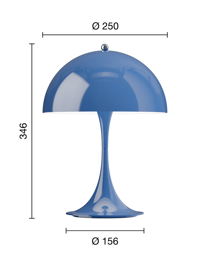 Lampada da tavolo Panthella 250 portable, Opaque indigo blue Louis Poulsen