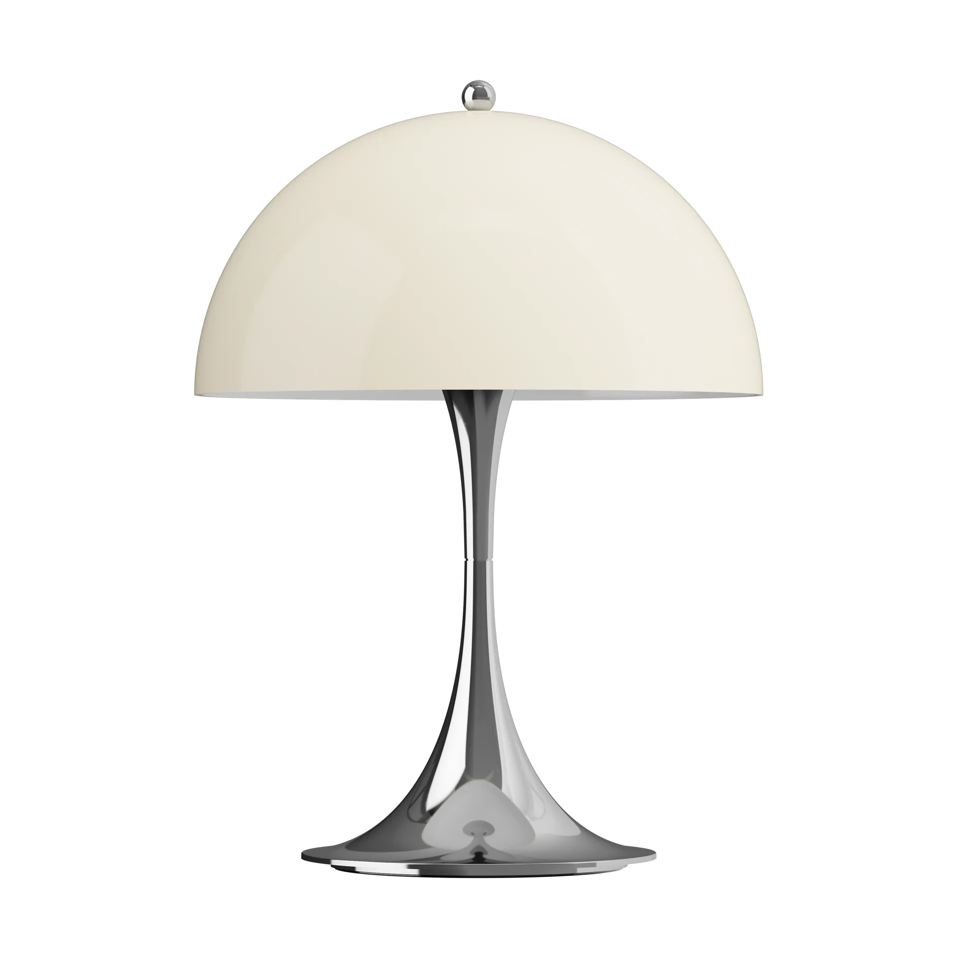 Lampada da tavolo Panthella 250 portable V3, Chrome opal beige Louis Poulsen