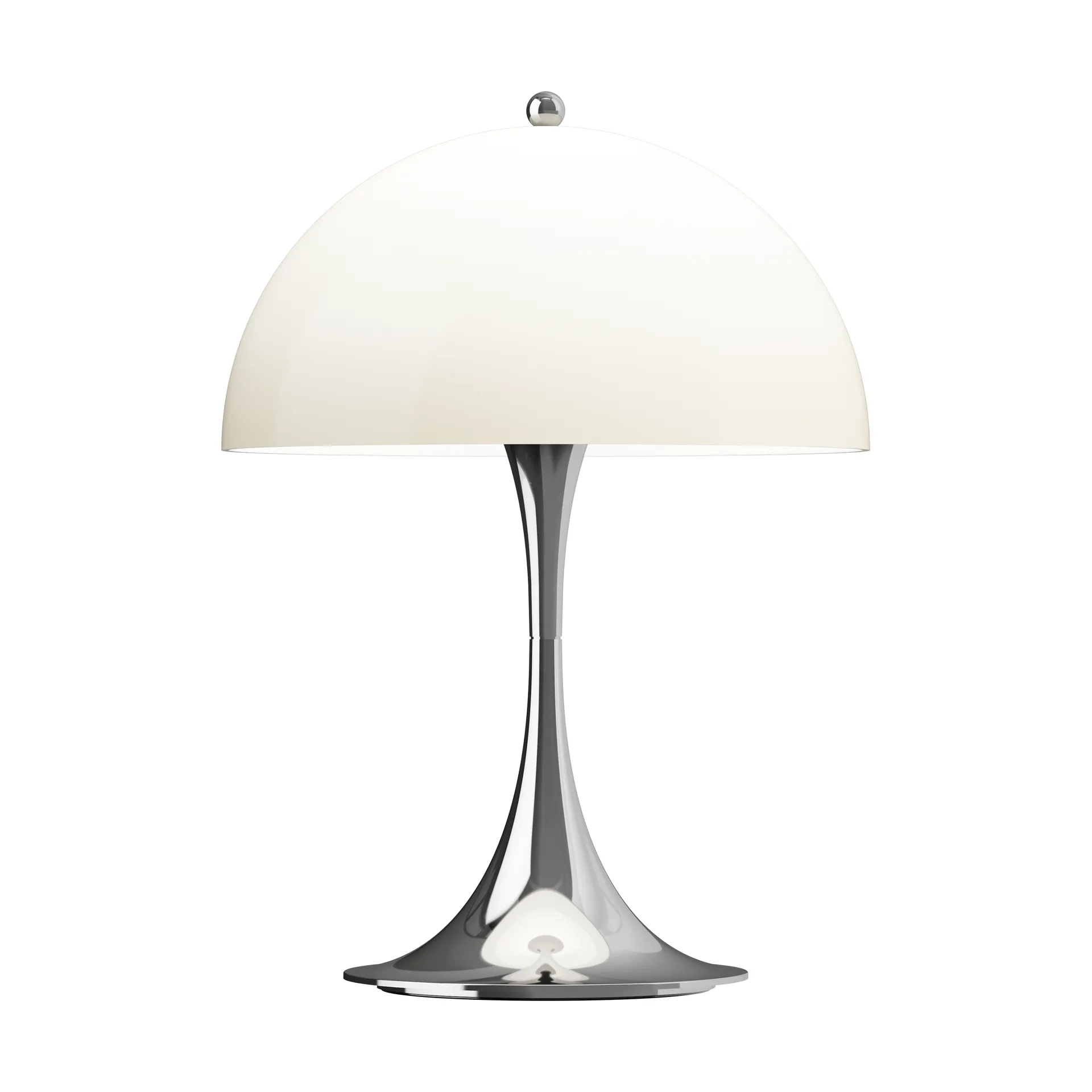Lampada da tavolo Panthella 250 portable V3, Chrome opal beige Louis Poulsen
