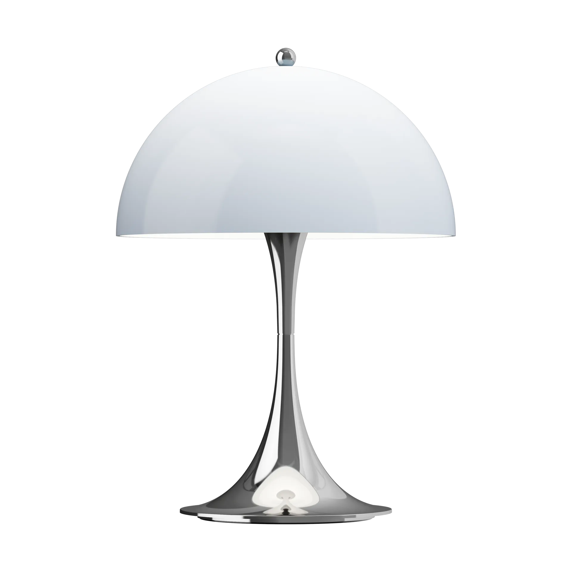 Lampada da tavolo Panthella 250 portable V3, Chrome opal blue grey Louis Poulsen