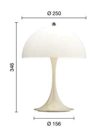 Lampada da tavolo Panthella 250 portable V3 - Opal beige - Louis Poulsen