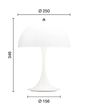 Lampada da tavolo Panthella 250 portable V3 - Opal white - Louis Poulsen