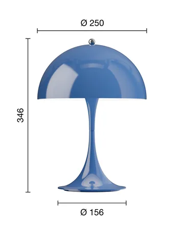 Lampada da tavolo Panthella 250 portable V3 - Opaque indigo blue - Louis Poulsen