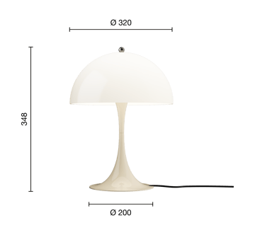 Lampada da tavolo Panthella 320 - Opal beige - Louis Poulsen