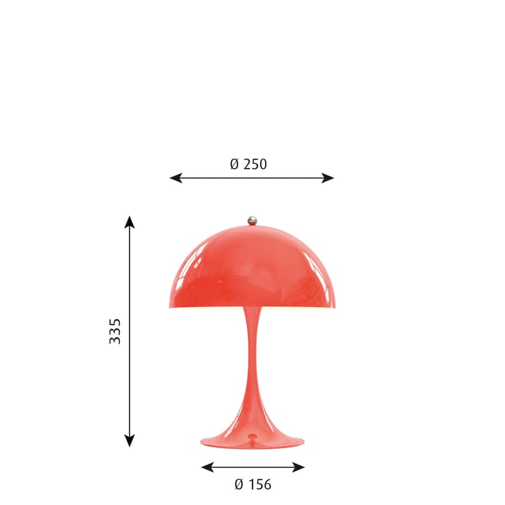 Lampada da tavolo Panthella MINI, Coral Louis Poulsen