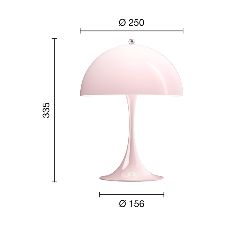 Lampada da tavolo Panthella MINI - Pale rose - Louis Poulsen