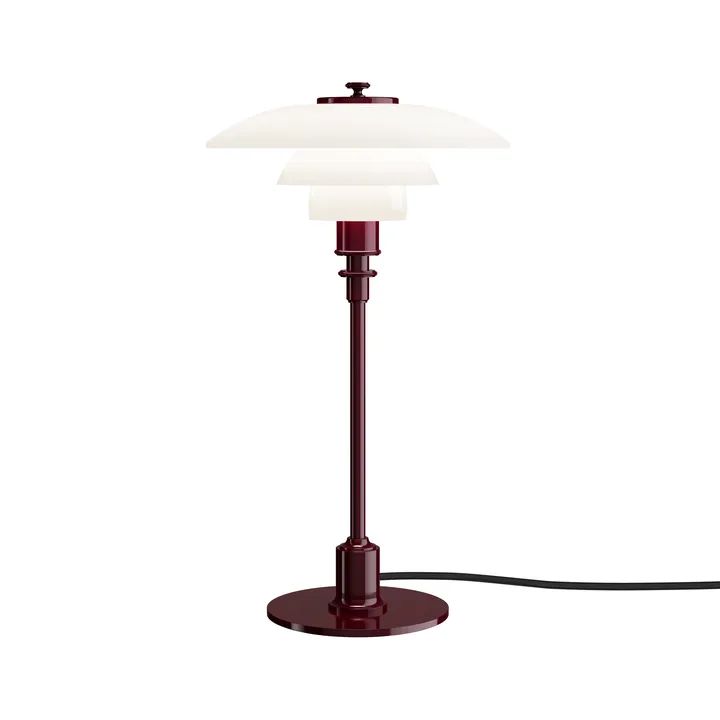 Lampada da tavolo PH 2/1 - Lucido burgundy - Louis Poulsen