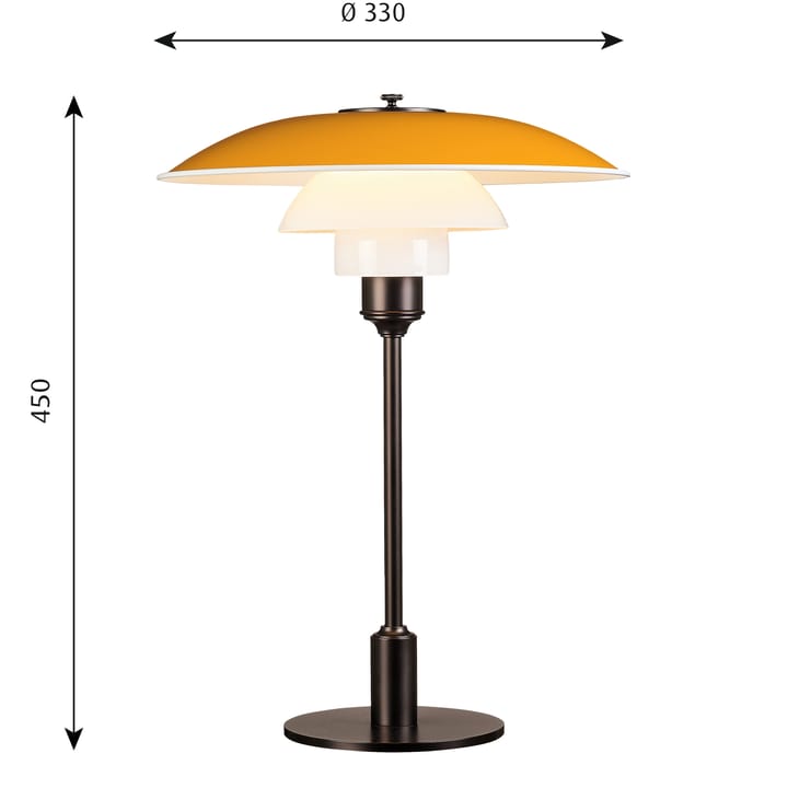 Lampada da tavolo PH 3½-2½ 
, Giallo Louis Poulsen