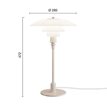 Lampada da tavolo PH 3/2 - Beige lucido - Louis Poulsen