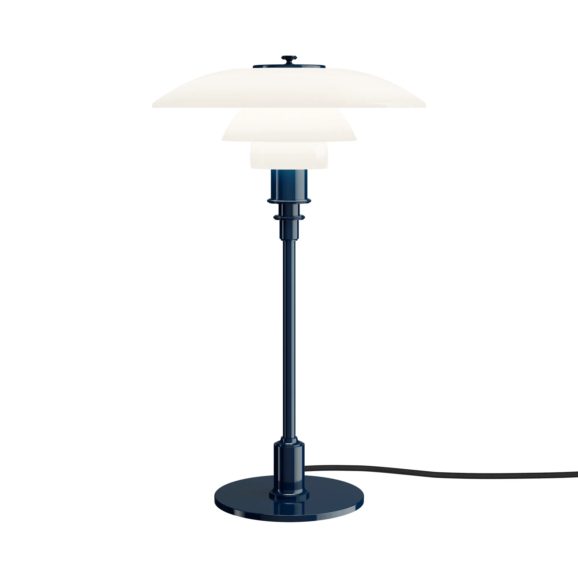 Lampada da tavolo PH 3/2, Blu profondo lucido Louis Poulsen