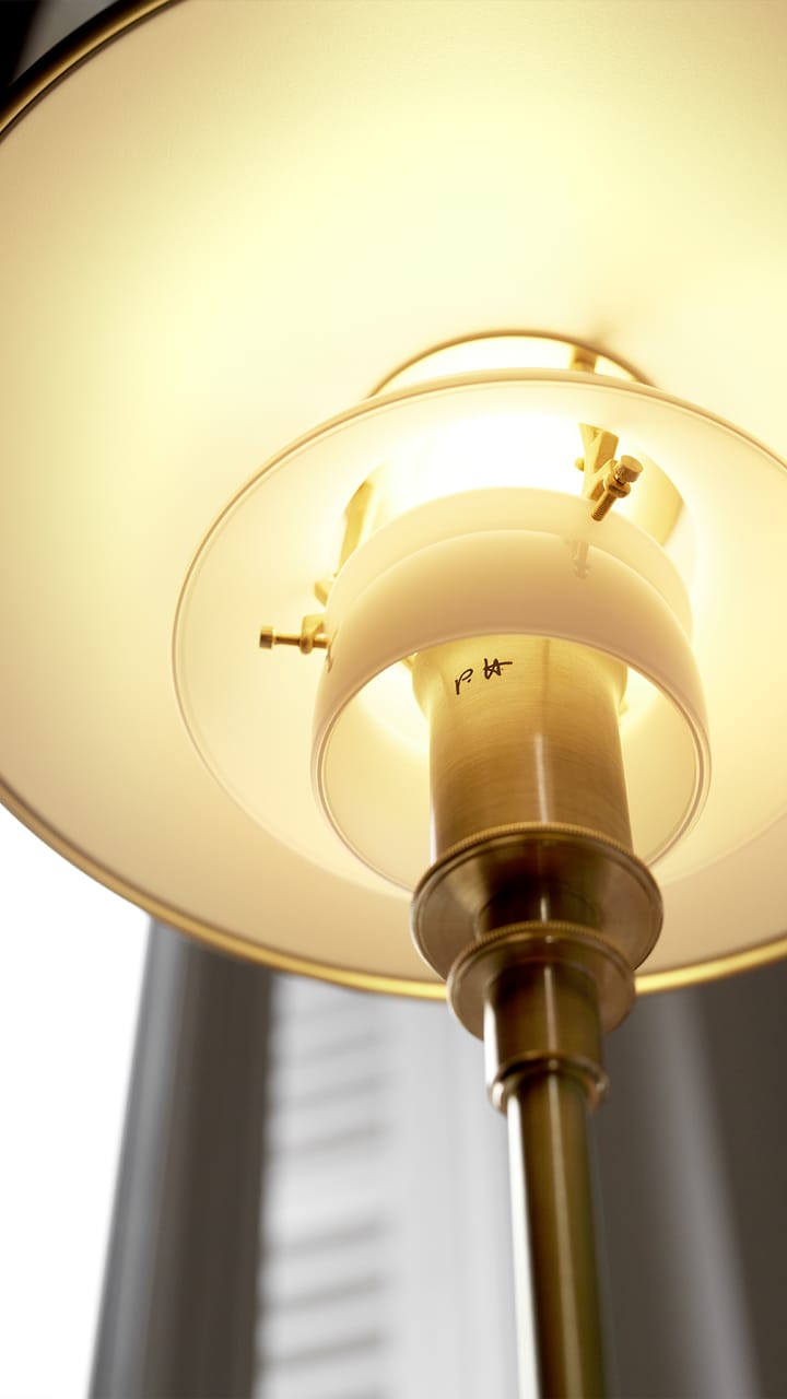 Lampada da tavolo PH 3/2 Limited Edition, Ottone-vetro opalino Louis Poulsen