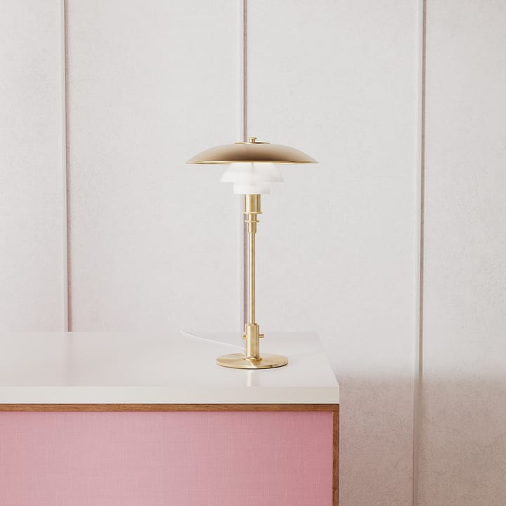 Lampada da tavolo PH 3/2 Limited Edition, Ottone-vetro opalino Louis Poulsen