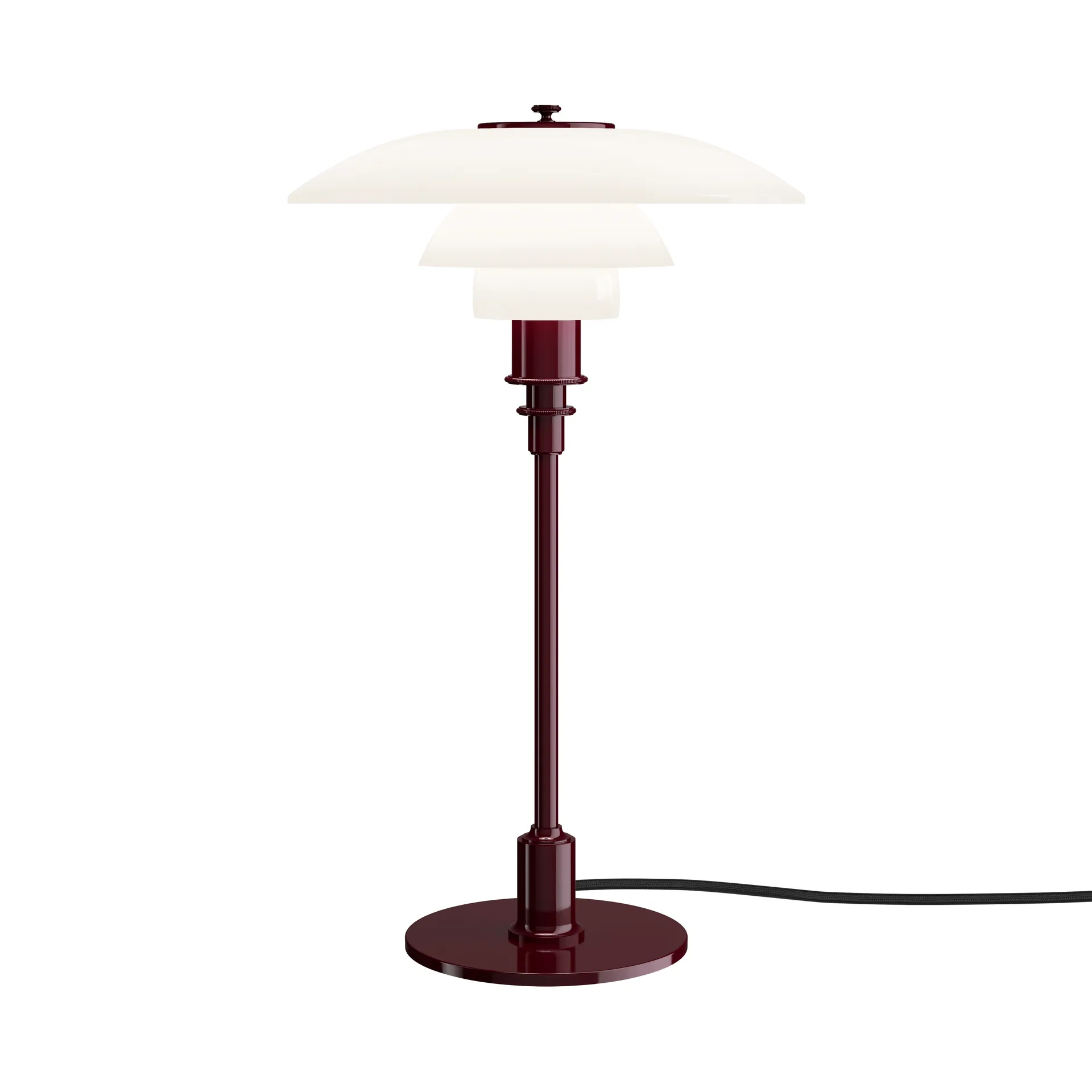 Lampada da tavolo PH 3/2, Lucido burgundy Louis Poulsen