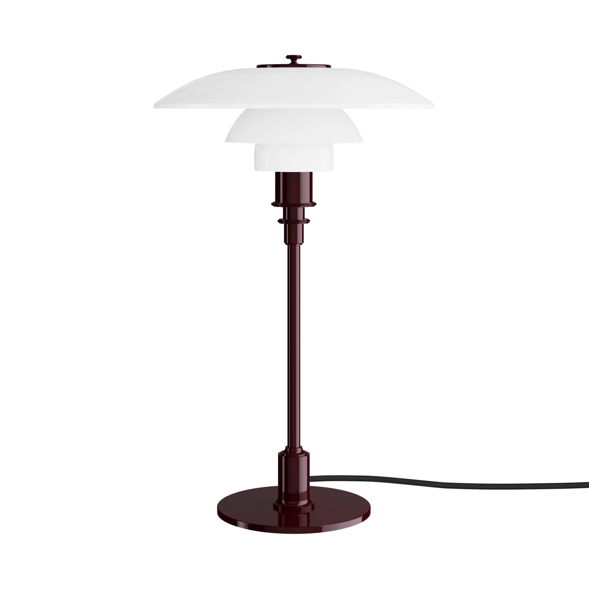 Lampada da tavolo PH 3/2, Lucido burgundy Louis Poulsen