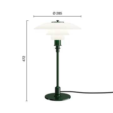 Lampada da tavolo PH 3/2 - Verde intenso lucido - Louis Poulsen