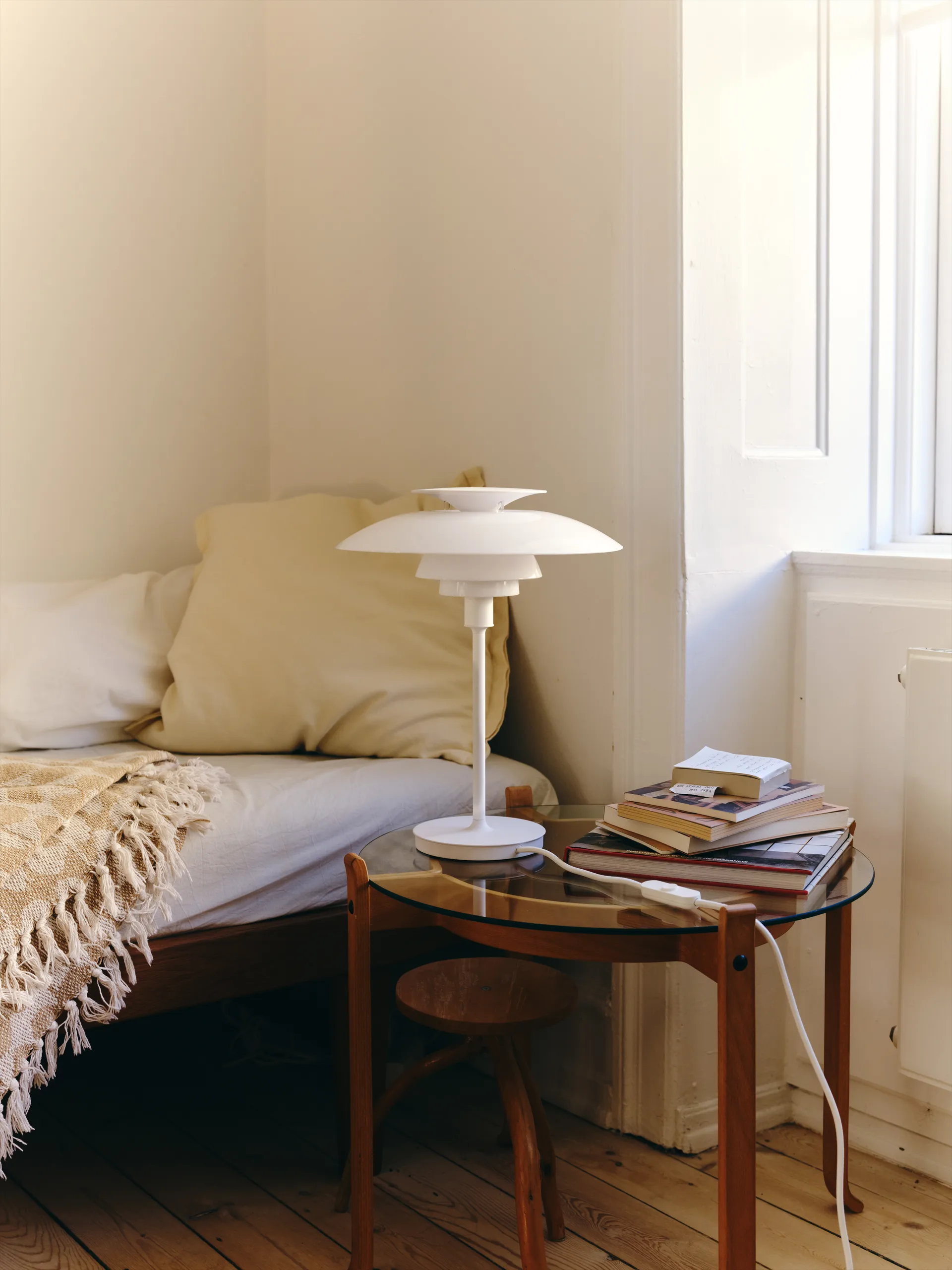 Lampada da tavolo PH 80, Opale bianco, bianco Louis Poulsen