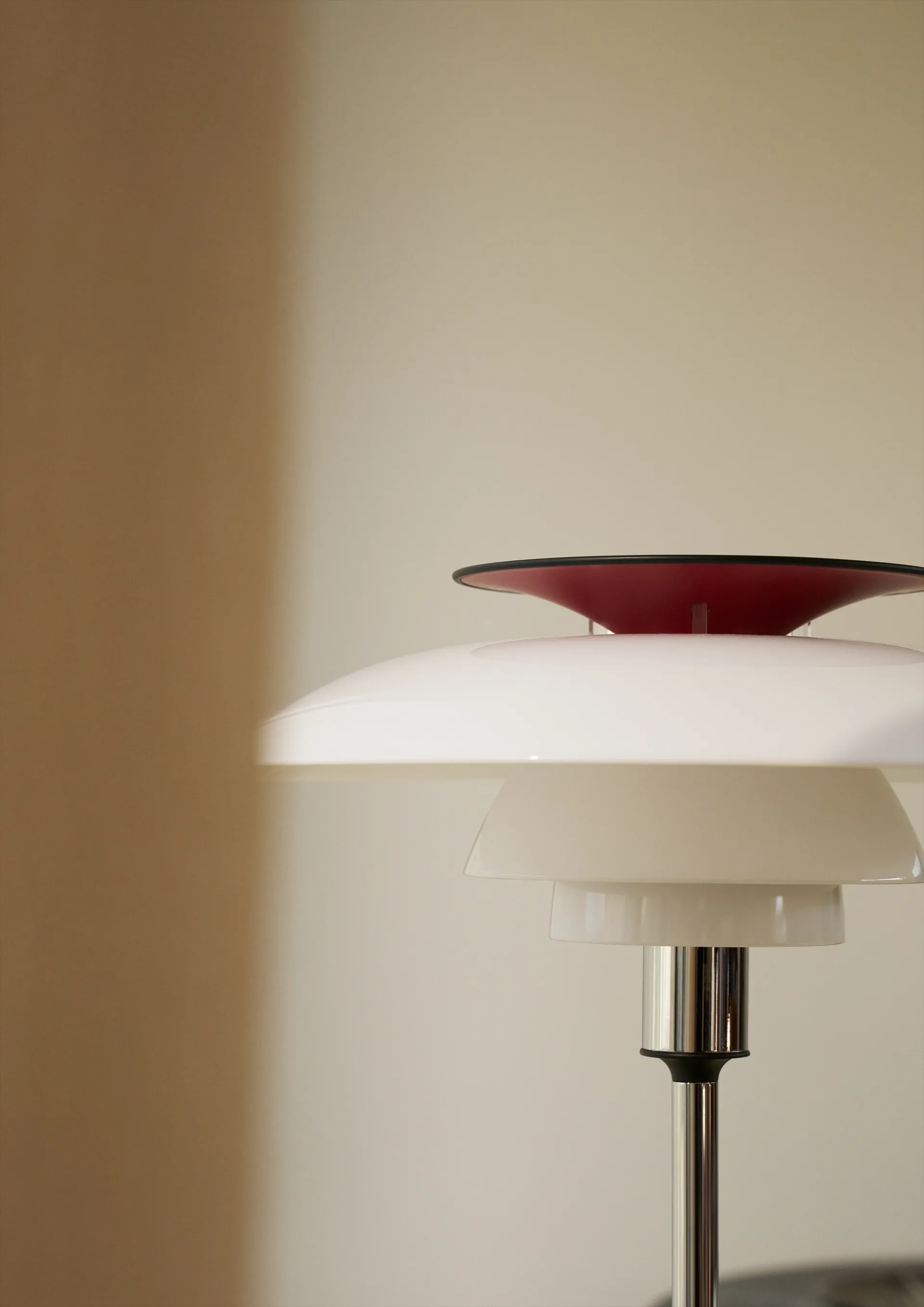 Lampada da tavolo PH 80, Opale bianco, cromato Louis Poulsen